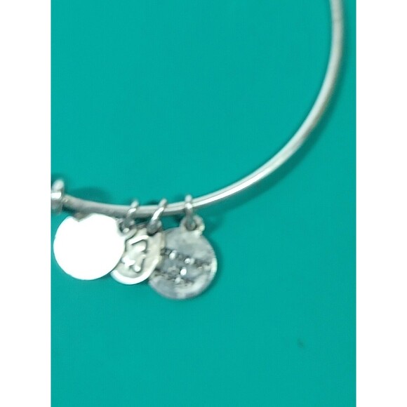 Alex and Ani Sea Shell Charm Silver Tone Adjustable Bangle Bracelet - Picture 6 of 6